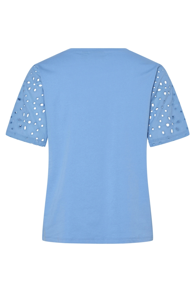 PCTANDREA SS EMBRODIERY T-SHIRT JRS 17157408 LICHEN BLUE